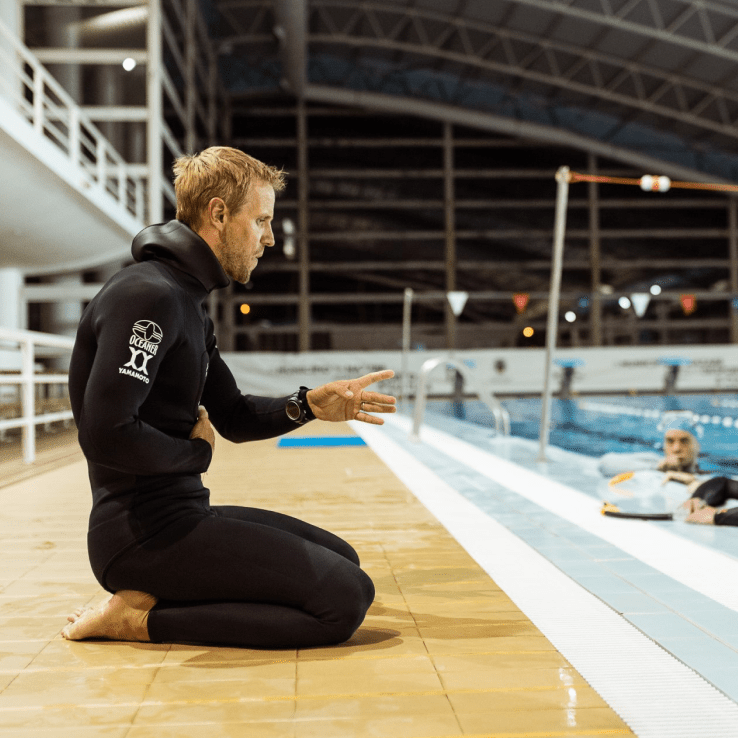 Martin Stepanek teaching a freediving class